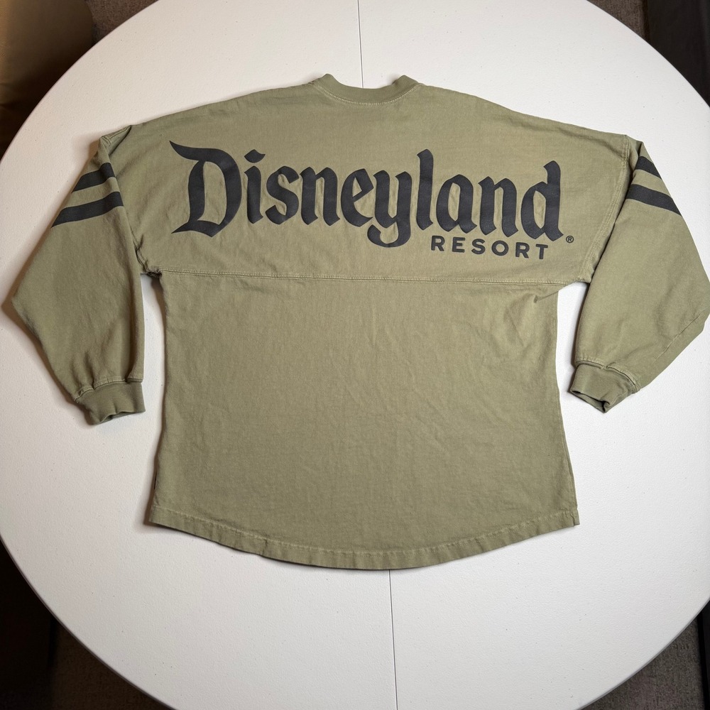 Disney Parks Disneyland Resort Spirit Jersey Olive Green Mens Medium Long Sleeve